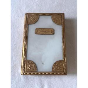 Boite en papier gauffré doré Charles X