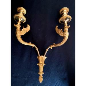 Empire Period Sconce In Gilt Bronze