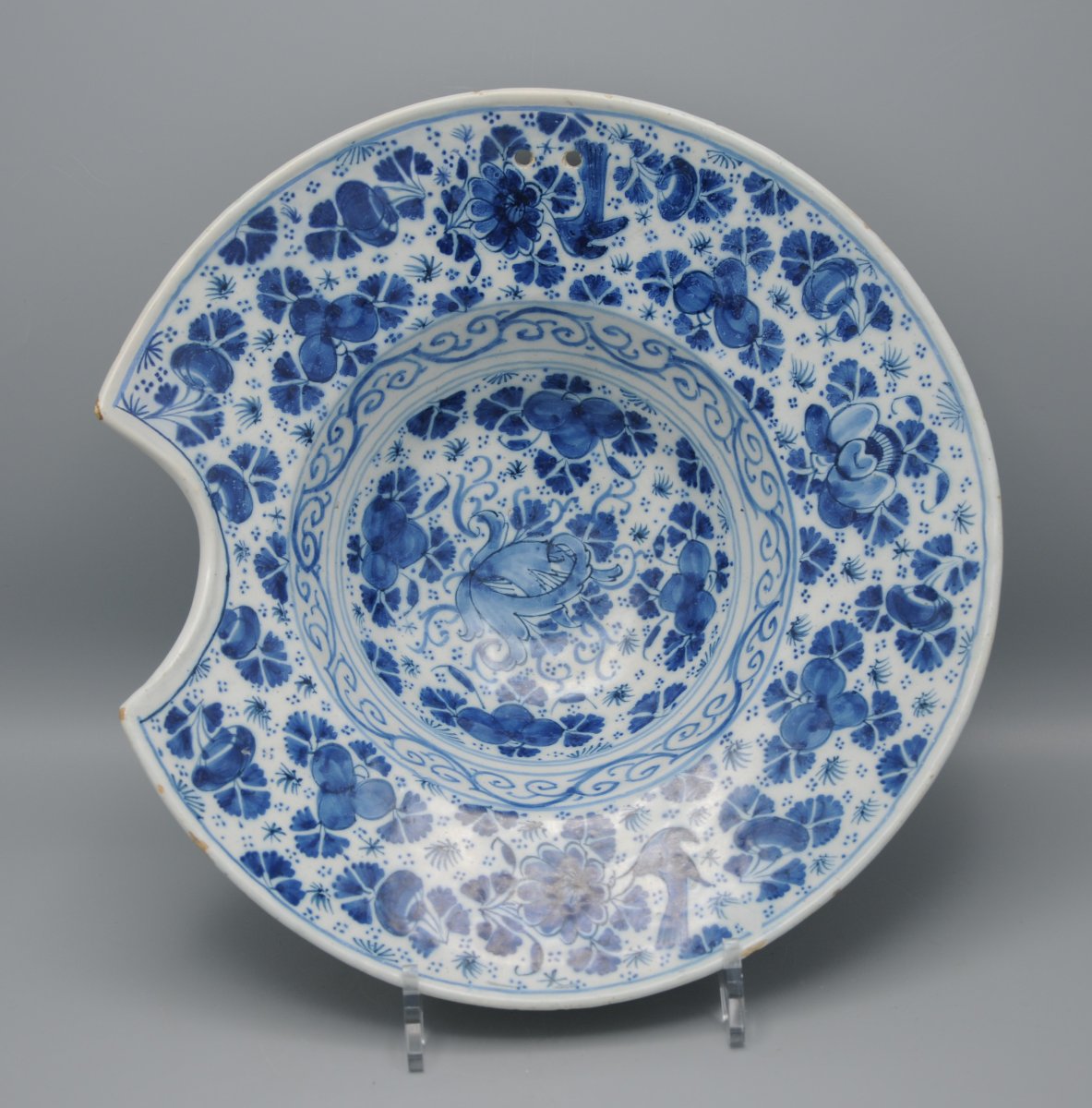 Delft Earthenware Shaving Dish, Early 18th Century-photo-3