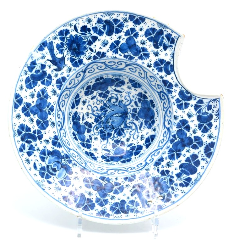 Delft Earthenware Shaving Dish, Early 18th Century-photo-2