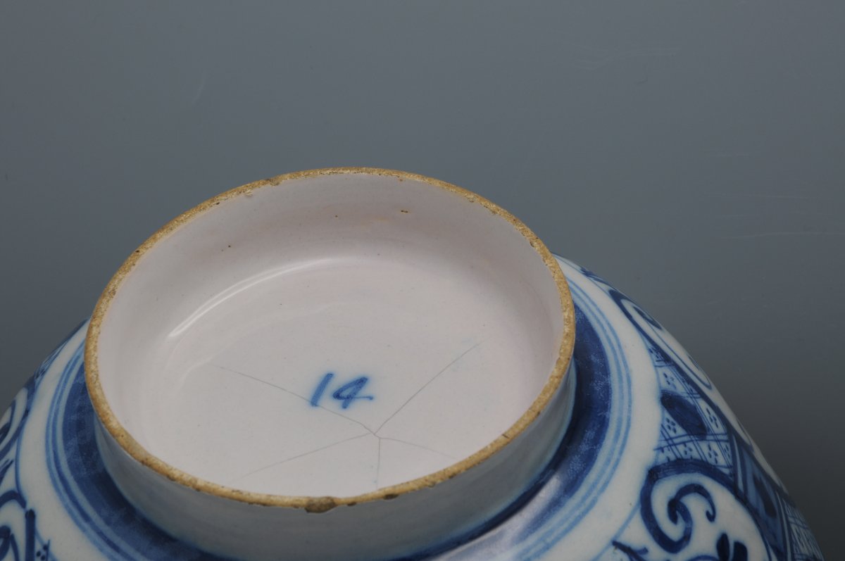 Paire de bols en faïence de Delft en camaieu blue, XVIIIe siècle-photo-4