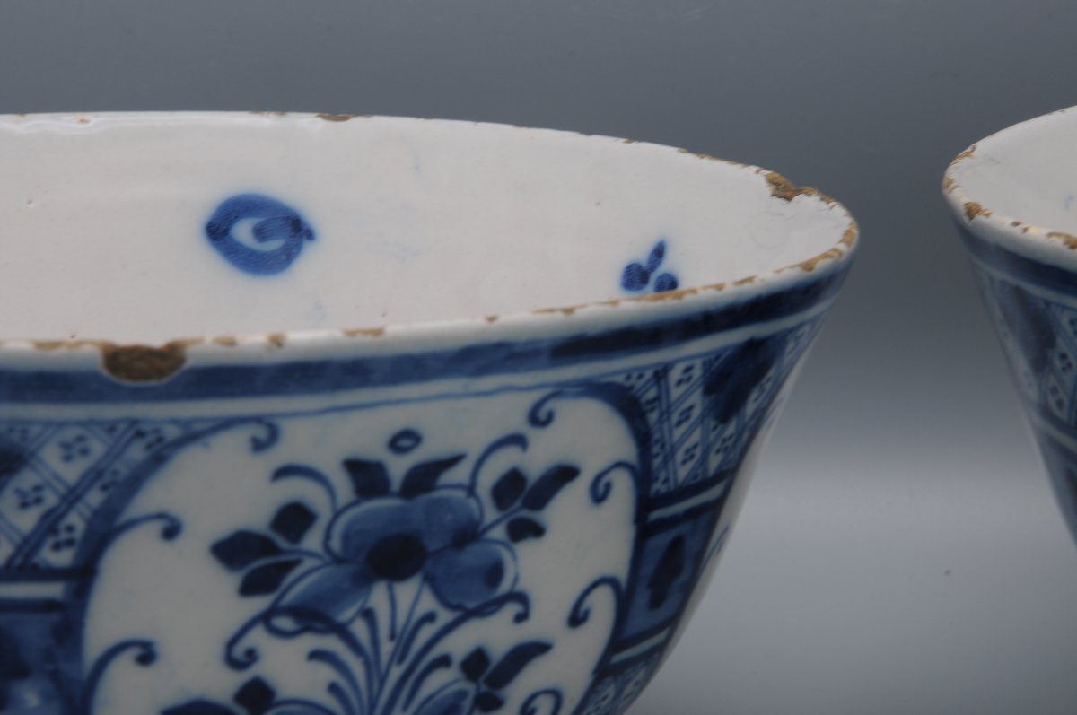 Paire de bols en faïence de Delft en camaieu blue, XVIIIe siècle-photo-7