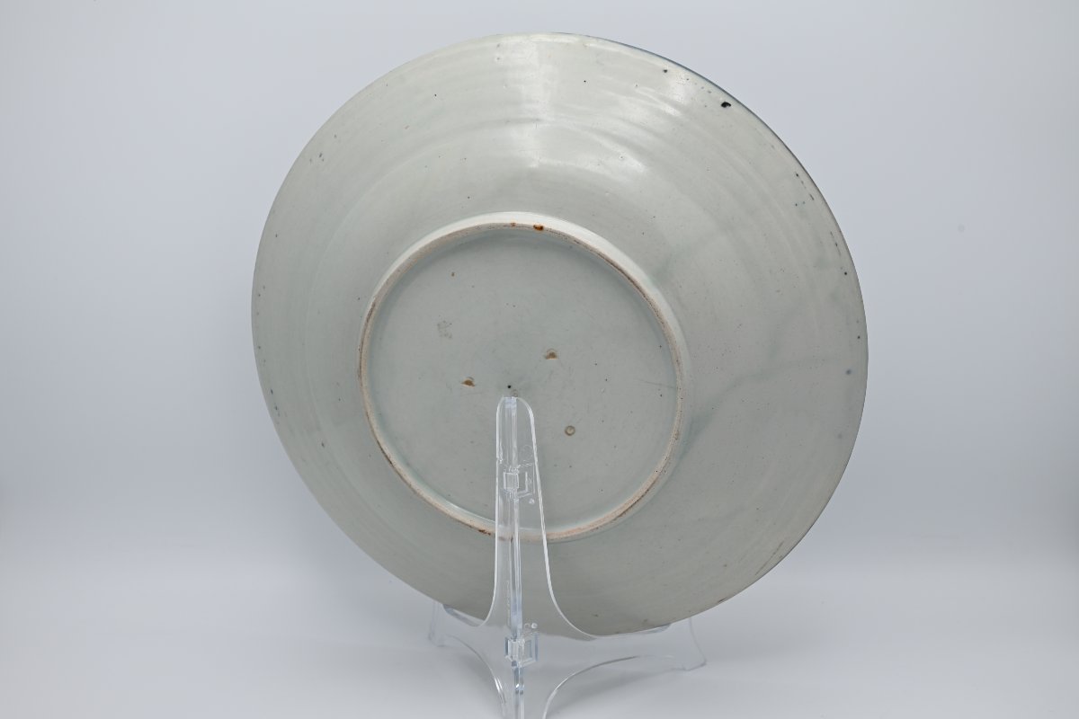 Antique Japanese Arita Blue And White Kraak-style Dish, Edo Period, Circa 1680-photo-6