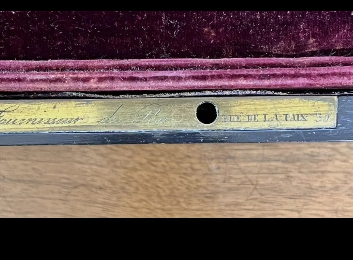 Black Lacquered Travel Box By Jean Pierre Tahan (1813-1892)-photo-4
