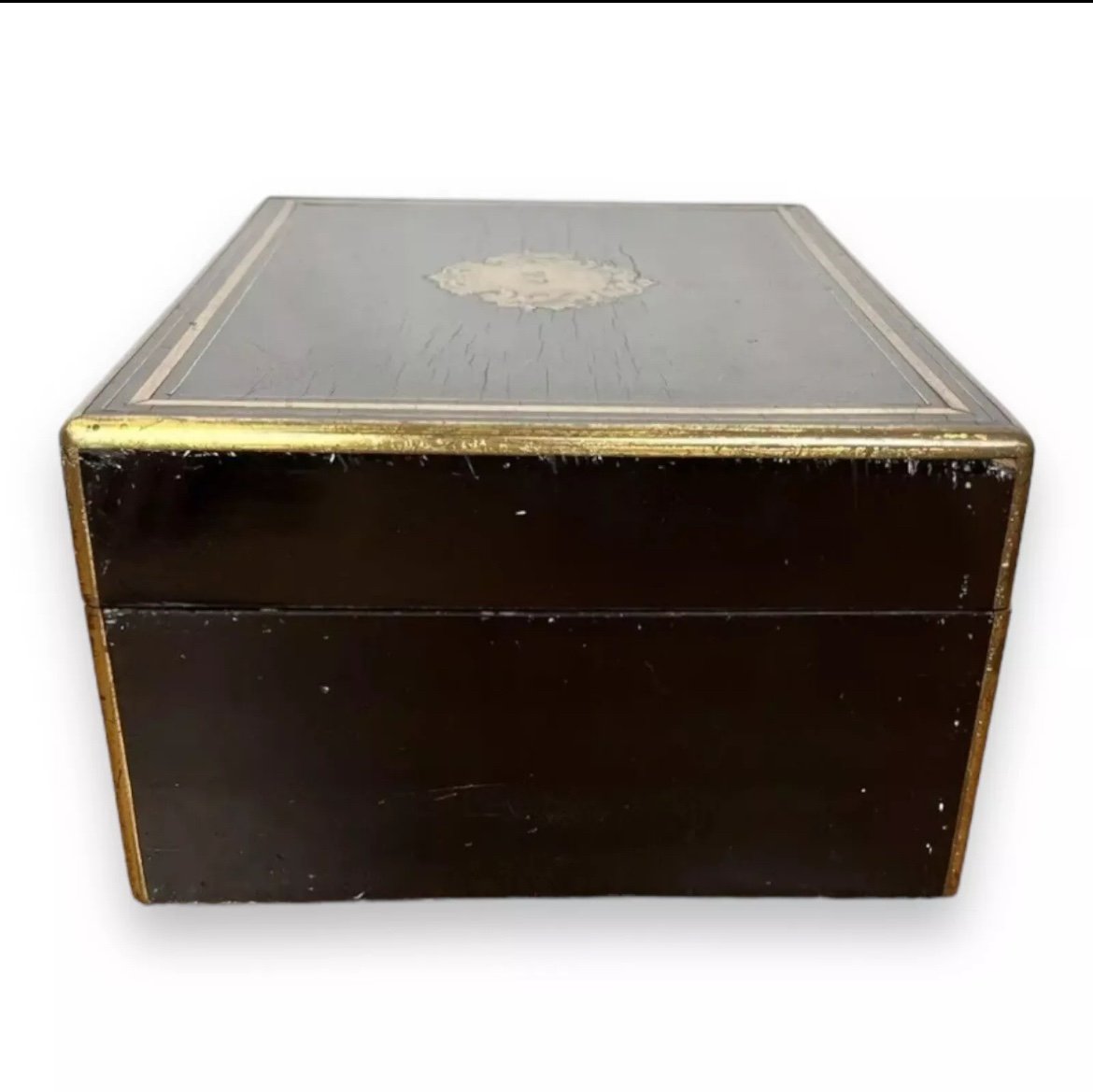 Black Lacquered Travel Box By Jean Pierre Tahan (1813-1892)-photo-5