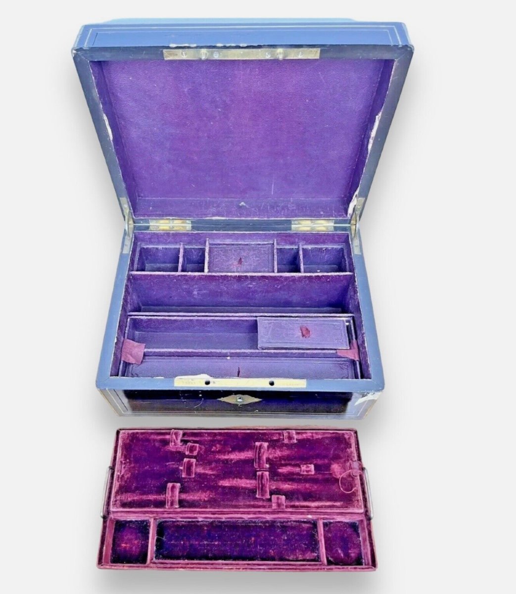 Black Lacquered Travel Box By Jean Pierre Tahan (1813-1892)-photo-6