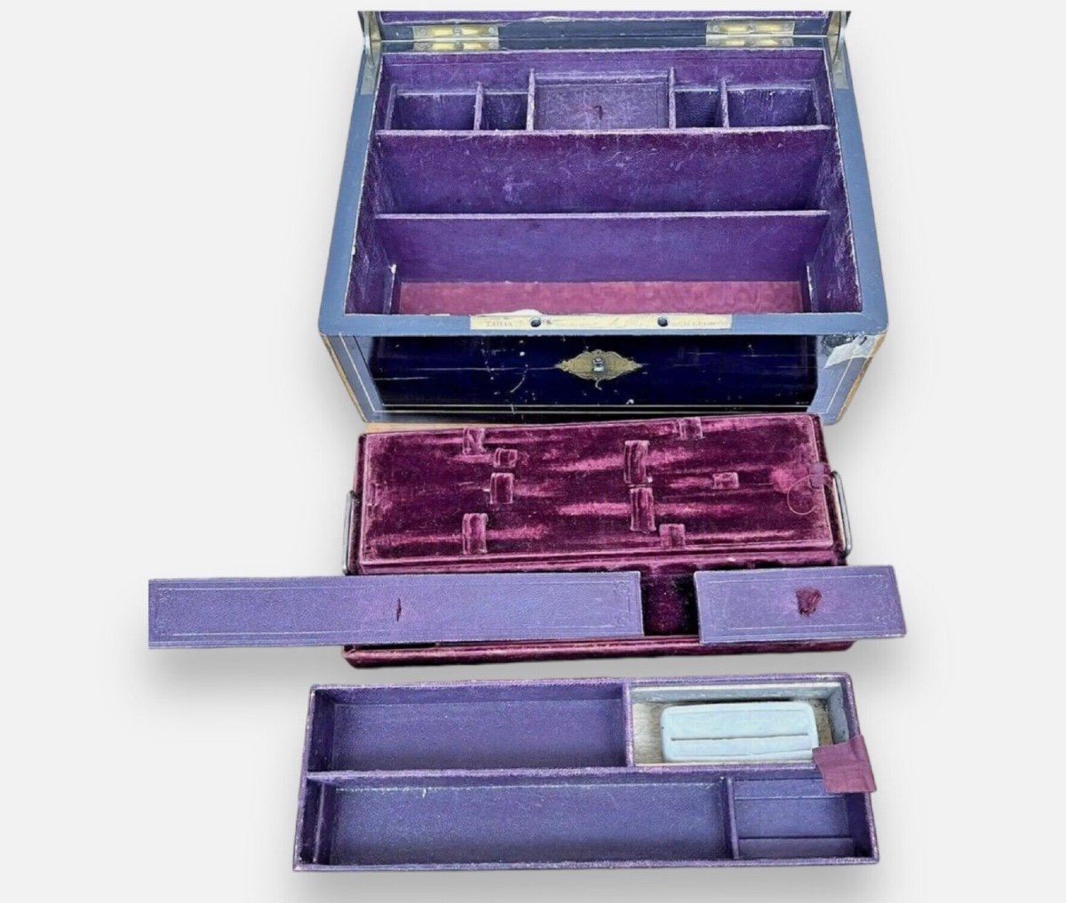 Black Lacquered Travel Box By Jean Pierre Tahan (1813-1892)-photo-7