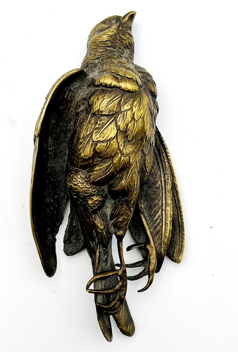 Bronze Paperweight Dead Bird
