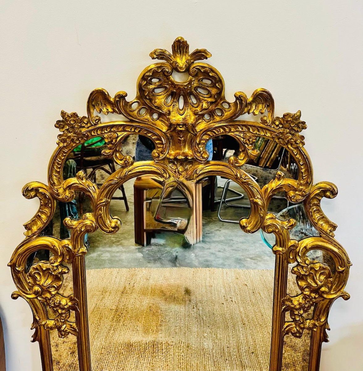 Miroir Doré De Style Louis XV-photo-1