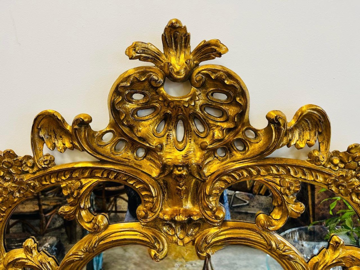 Miroir Doré De Style Louis XV-photo-2