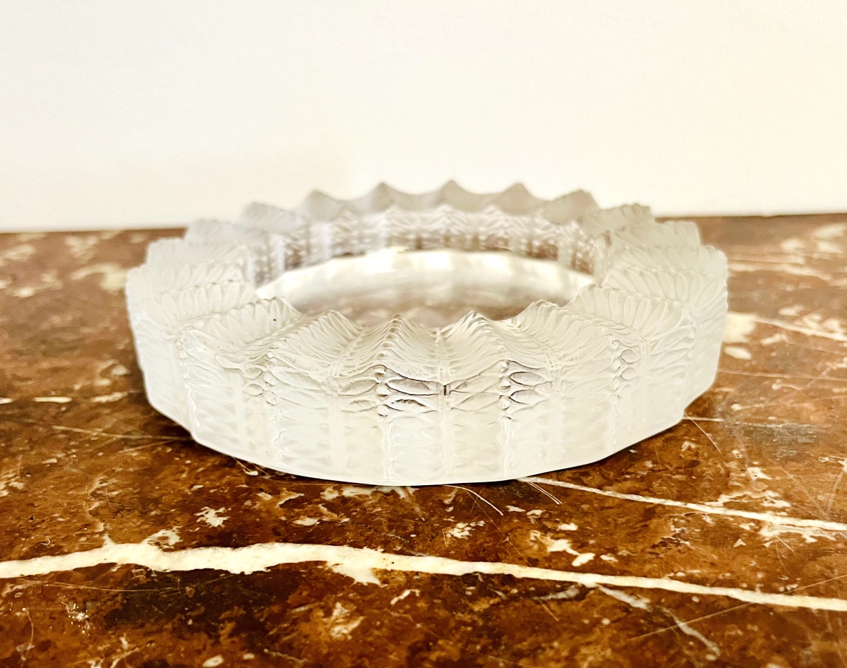 Lalique France Crystal Ashtray – Jamaica Model, France-photo-4