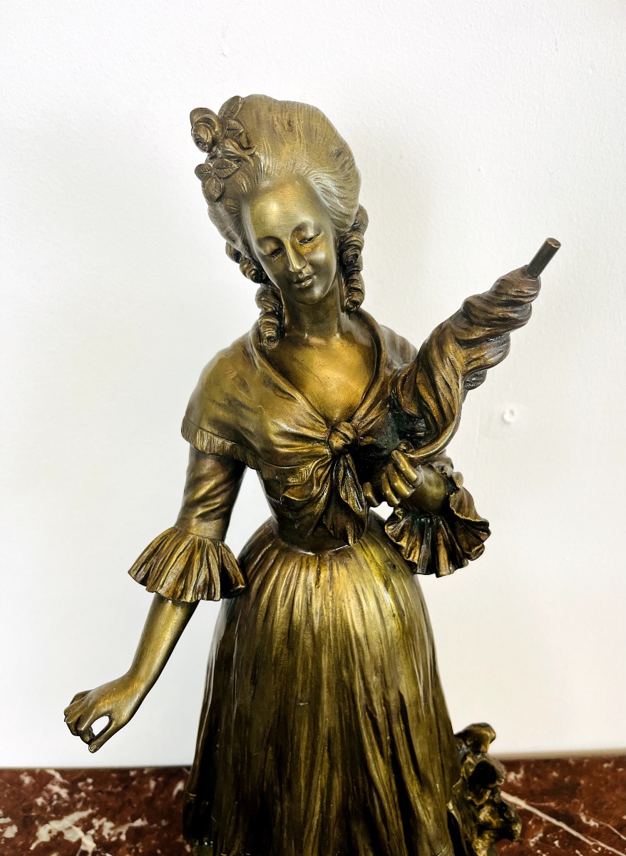 Imposant Bronze De Marie-antoinette Par Aristide De Ranieri (1865-c1929)-photo-2