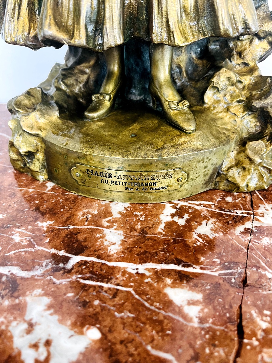 Imposant Bronze De Marie-antoinette Par Aristide De Ranieri (1865-c1929)-photo-4
