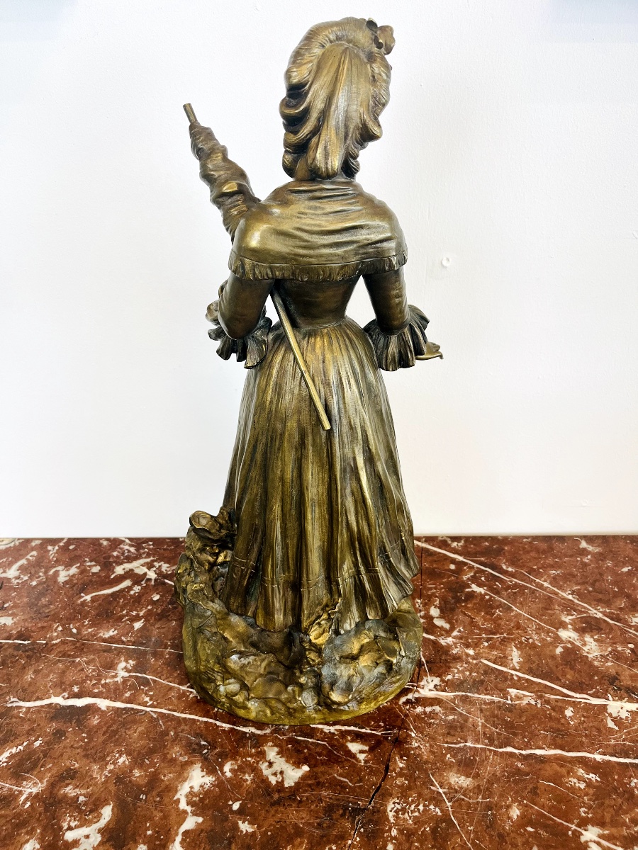 Imposant Bronze De Marie-antoinette Par Aristide De Ranieri (1865-c1929)-photo-1