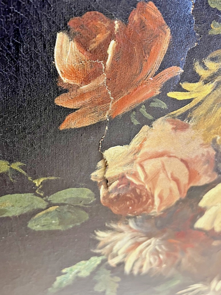 Oil On Canvas Still Life By G. Lamy (19th-20th Century)-photo-1