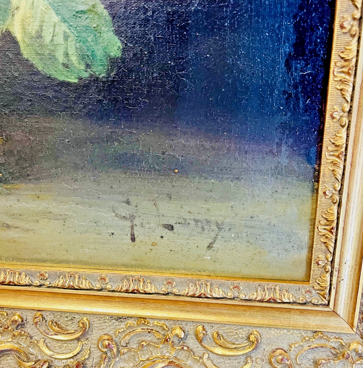 Oil On Canvas Still Life By G. Lamy (19th-20th Century)-photo-3