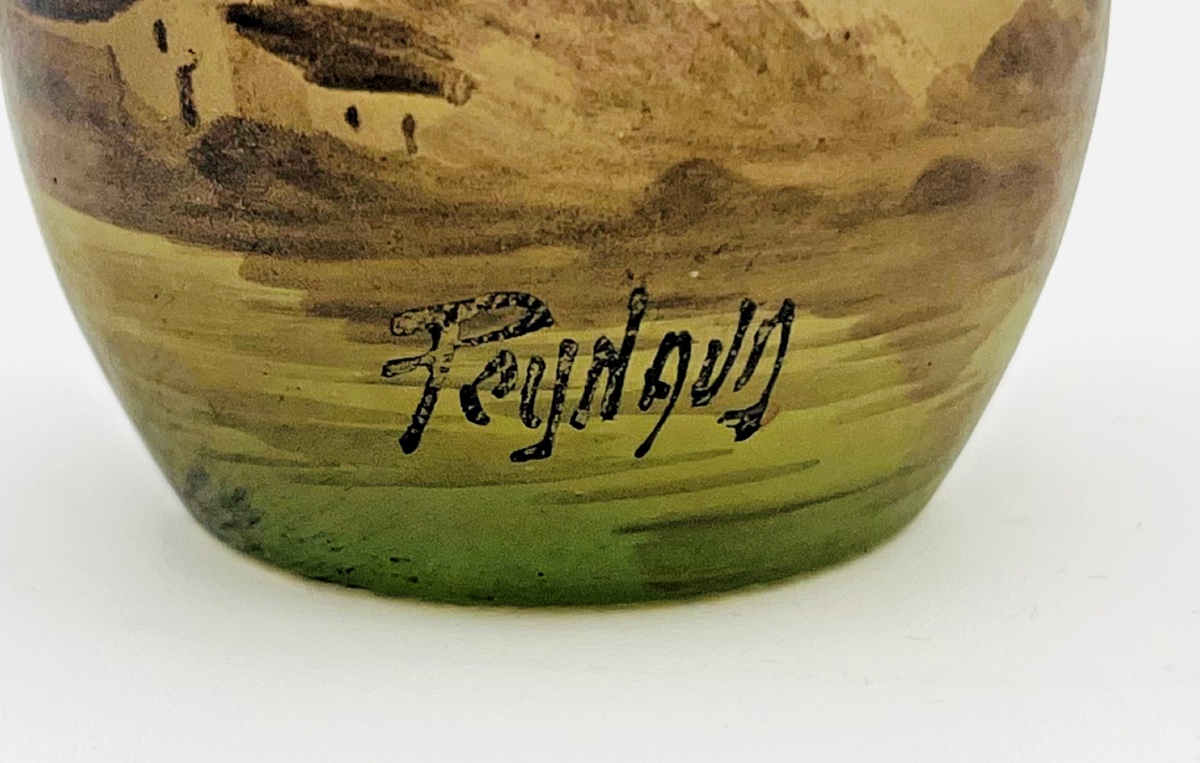 Miniature Vase Signed Jean-simon Peynaud (1860-1952)-photo-4
