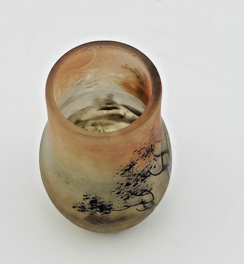Miniature Vase Signed Jean-simon Peynaud (1860-1952)-photo-3