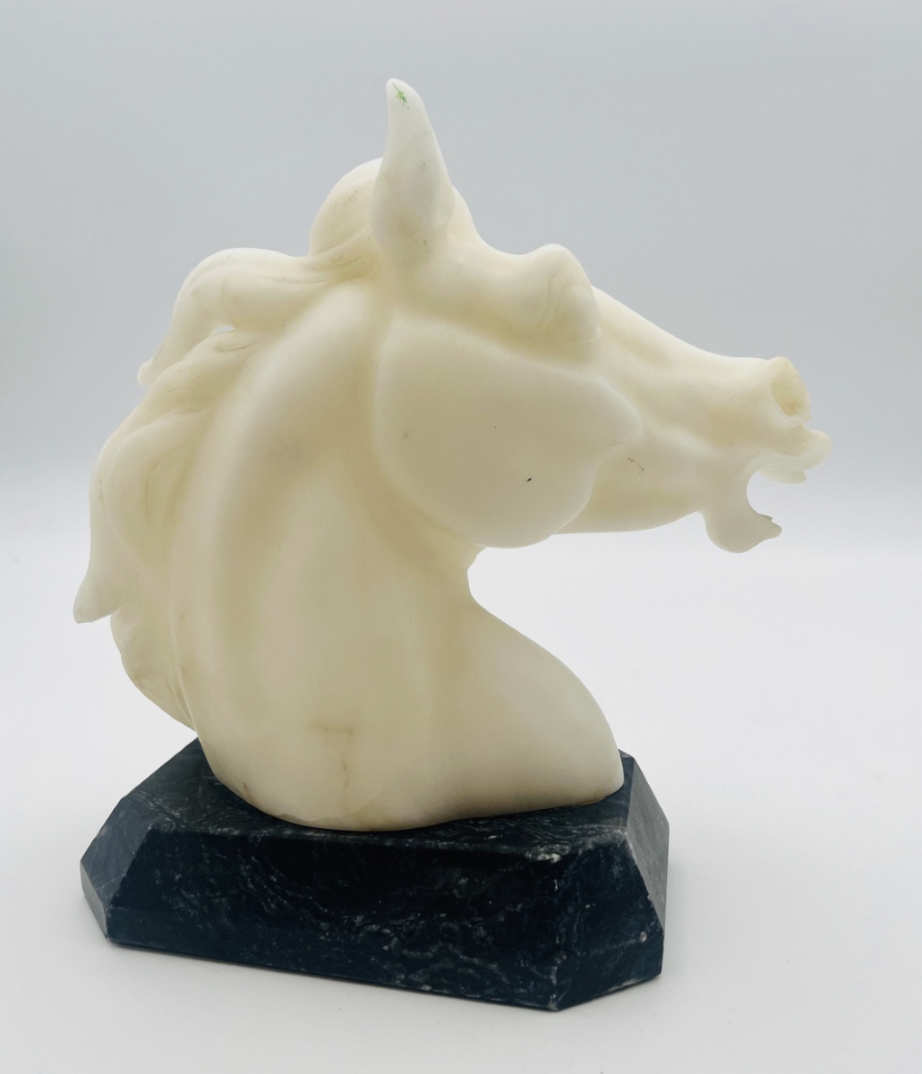 Trophée Football Artisanal – Sculpture En Clous De Fer à Cheval – Socle Marbre – Neuf