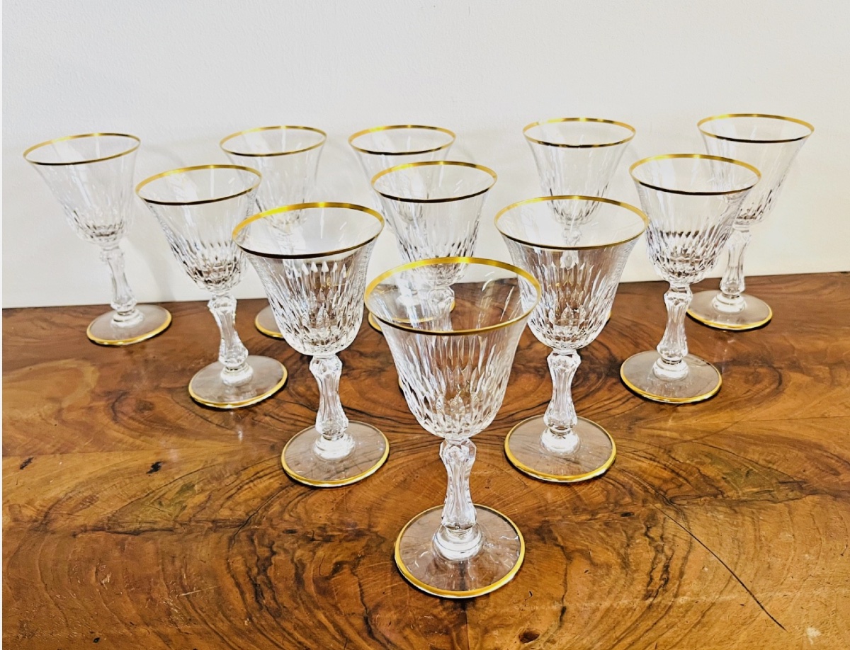 Lot de 11 verres à eau en cristal Saint-Louis – Modèle Lozère -photo-2