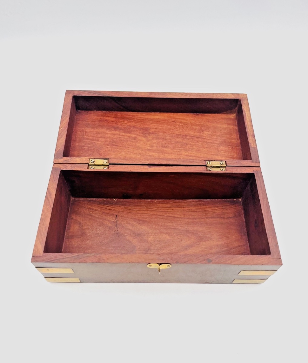 Rosewood And Brass Marine Box-photo-2