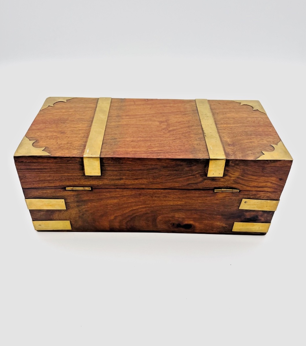 Rosewood And Brass Marine Box-photo-4
