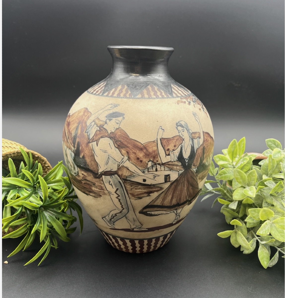 Cibourg Stoneware Ball Vase Signed Pedro Garcia De Diego -637004