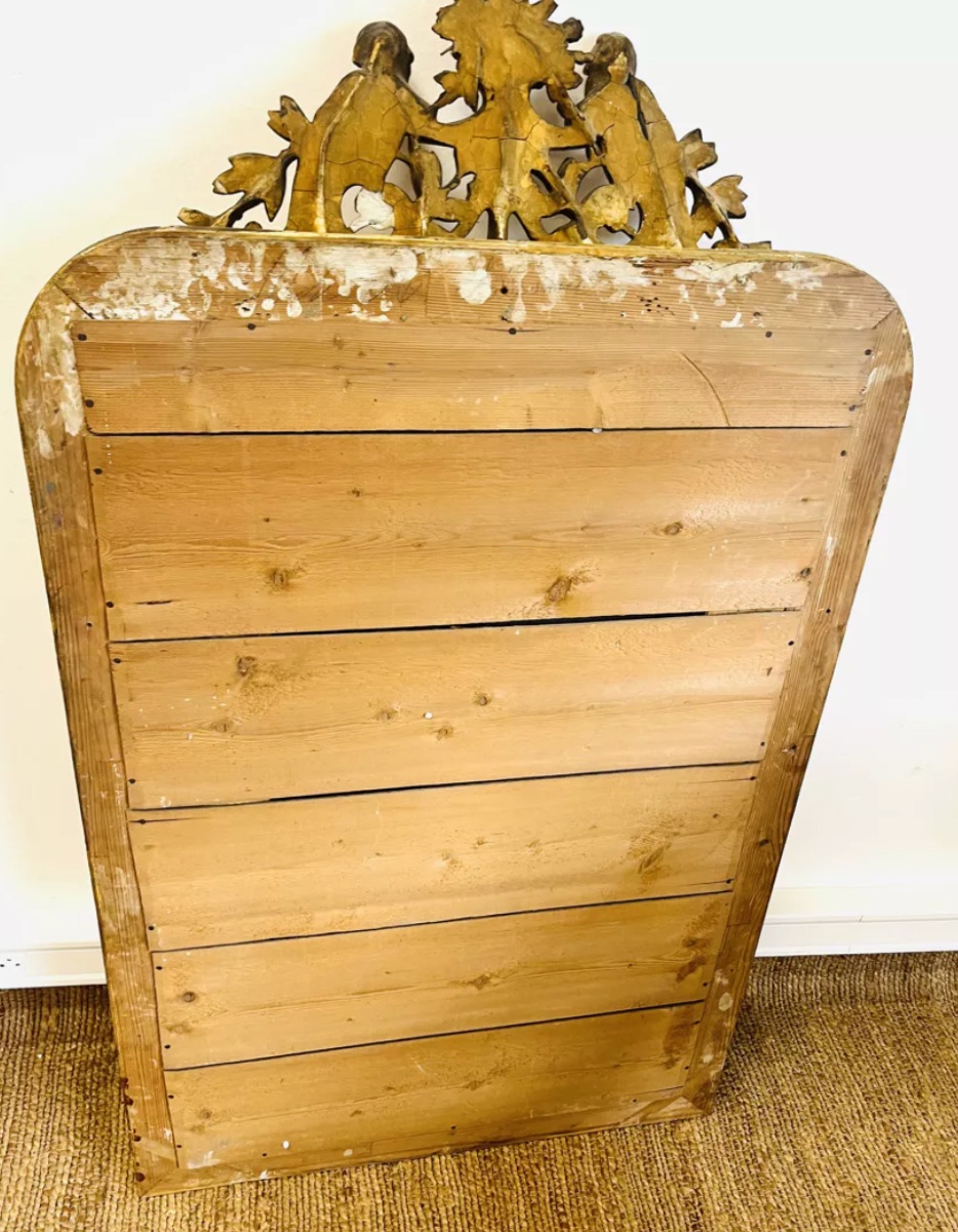 Grand miroir ancien style Louis-Philippe-photo-8