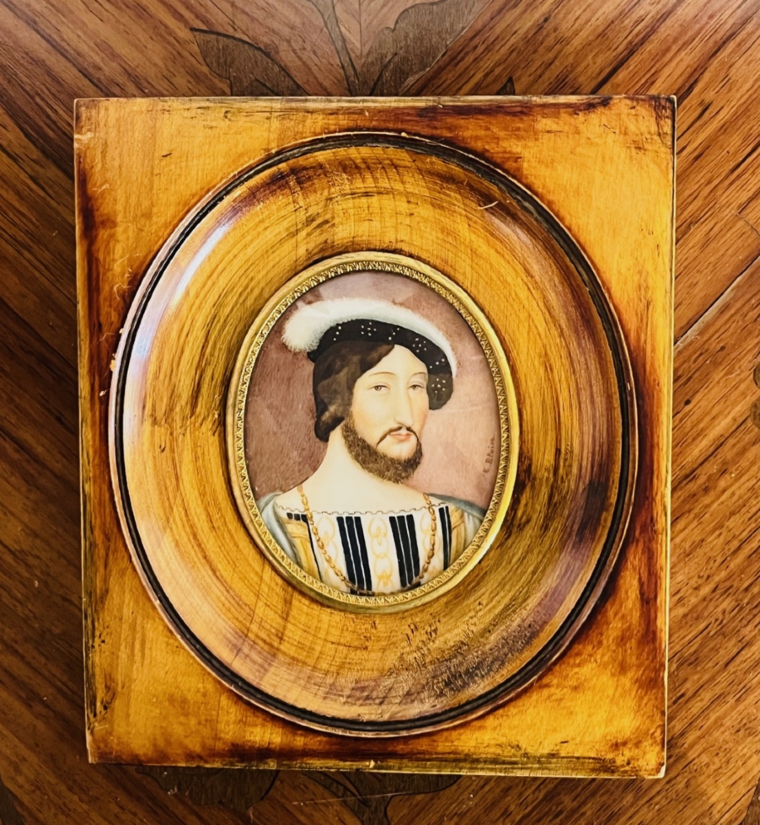 Miniature peinte à la main E. BLAISE 