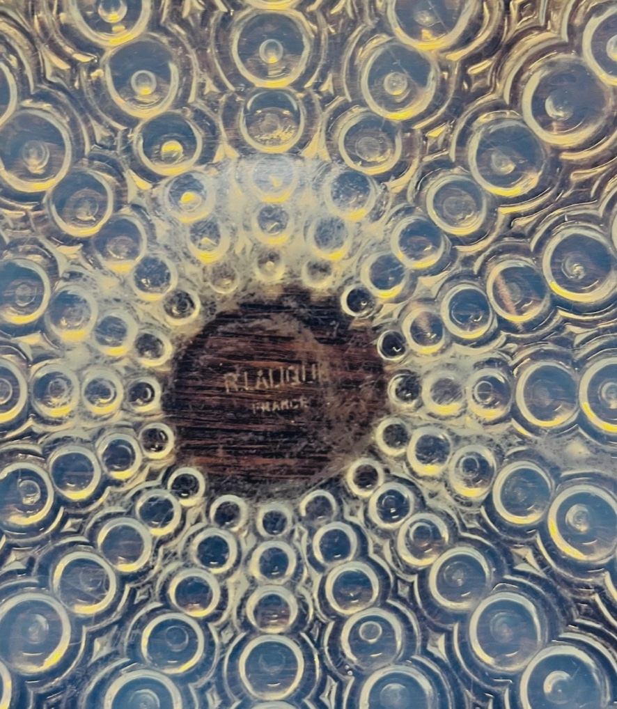 Plat René Lalique modèle Oursin verre opalescent-photo-3