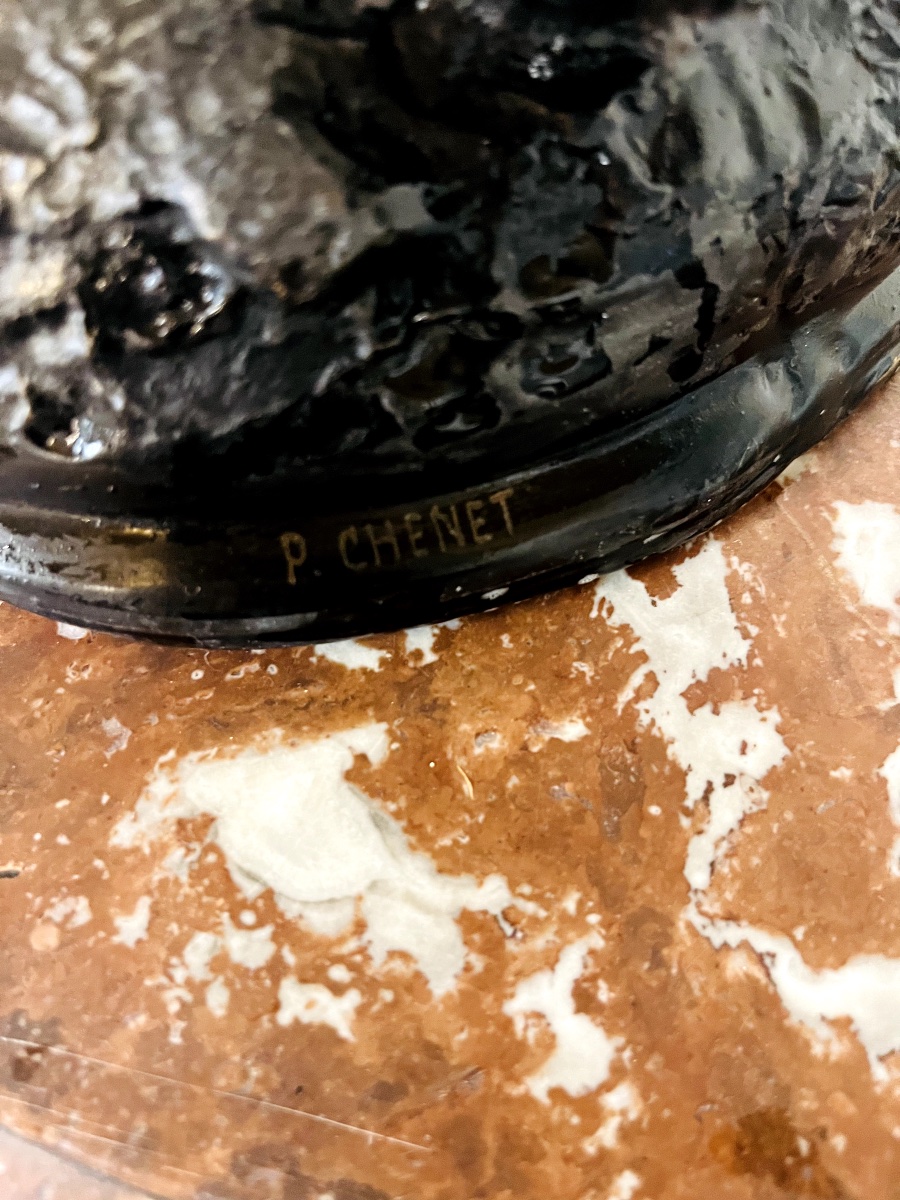 Sculpture en bronze par Pierre Chenet (XX-XXI) – Poisson tropical-photo-2