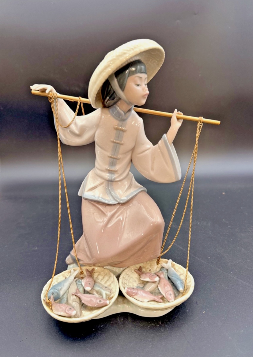 Share Lladró Porcelain Figurine Model 5173 – Fish In Abundance (1982) 