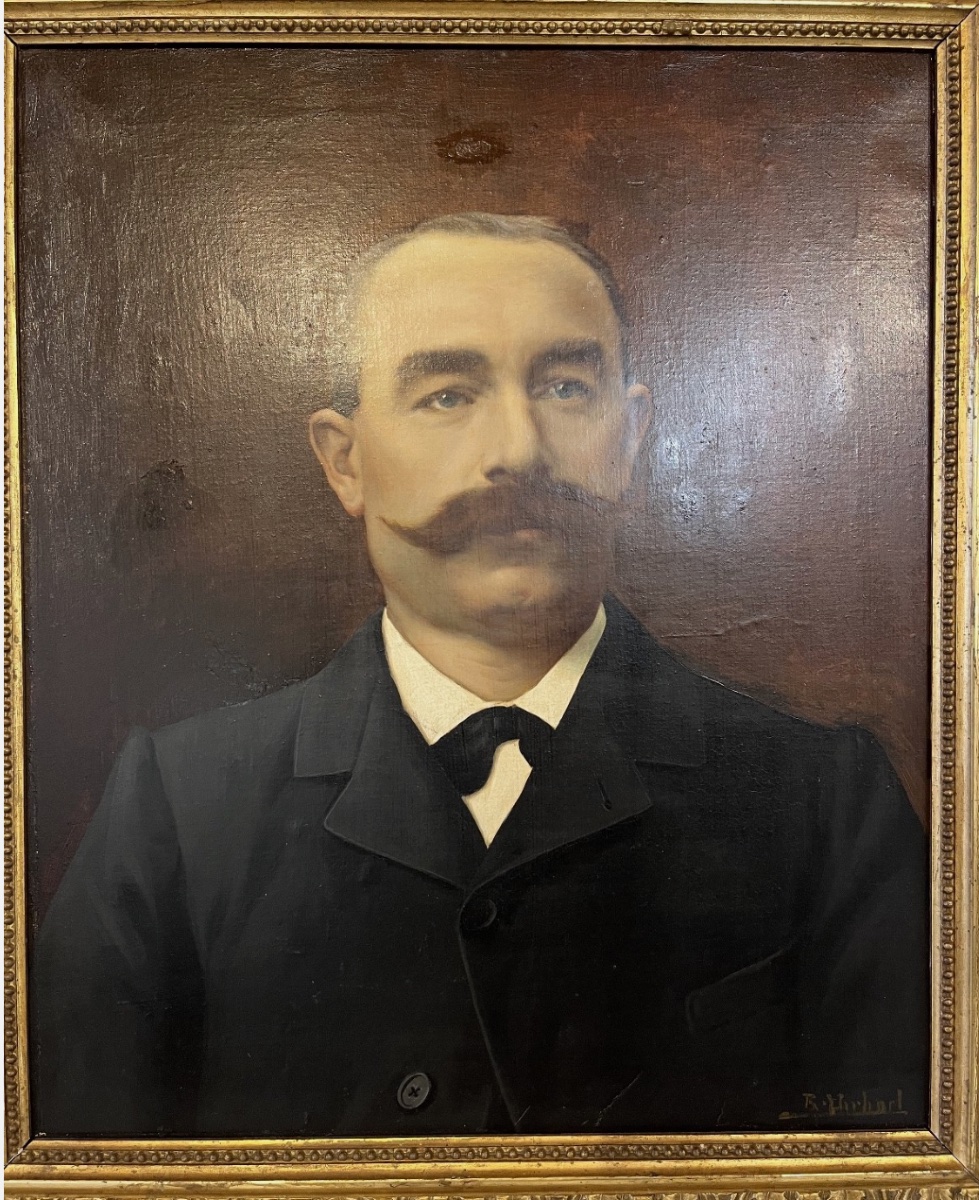 Peinture huile sur toile – Portrait d’homme – XVIIIe-photo-4