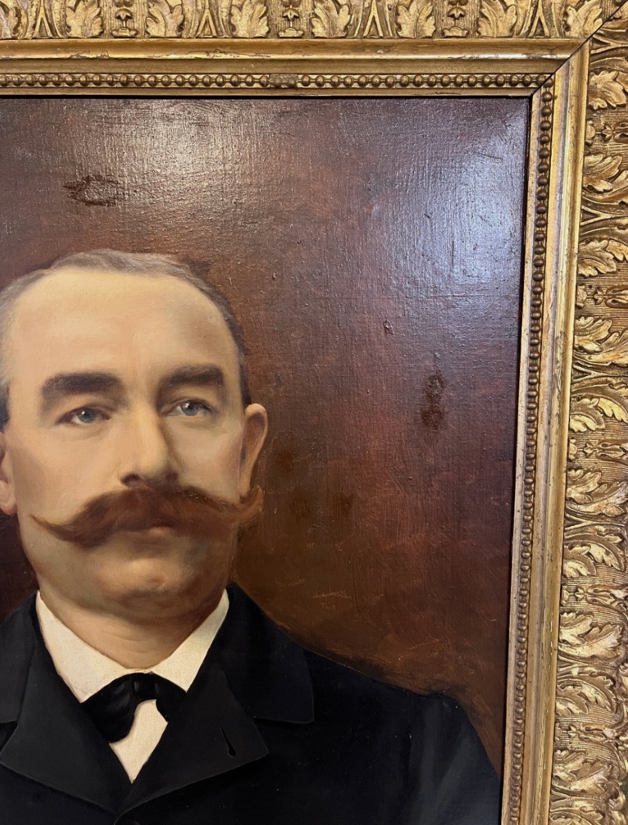 Peinture huile sur toile – Portrait d’homme – XVIIIe-photo-1