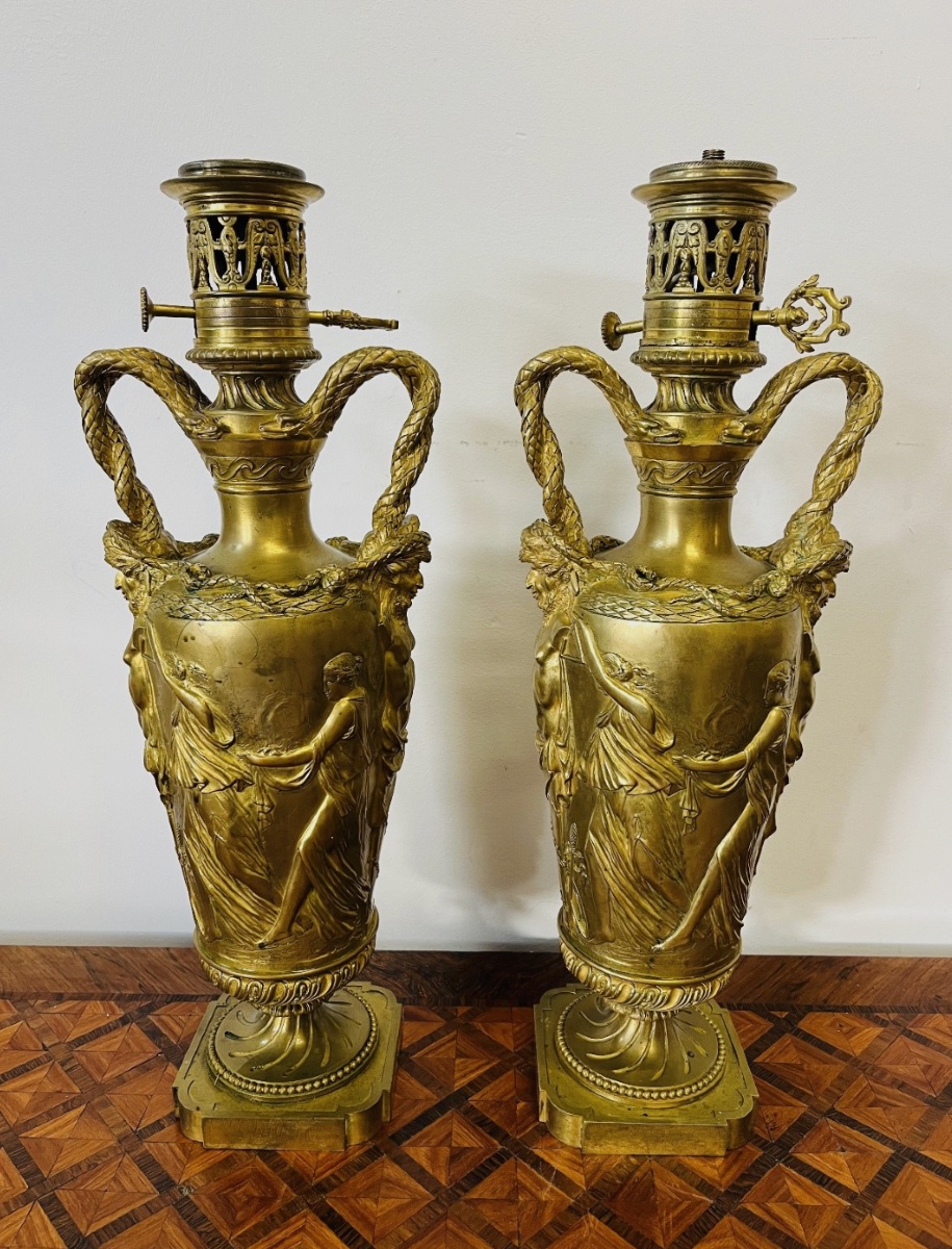 Pair Of Gilt Bronze Vases – 698008-photo-2