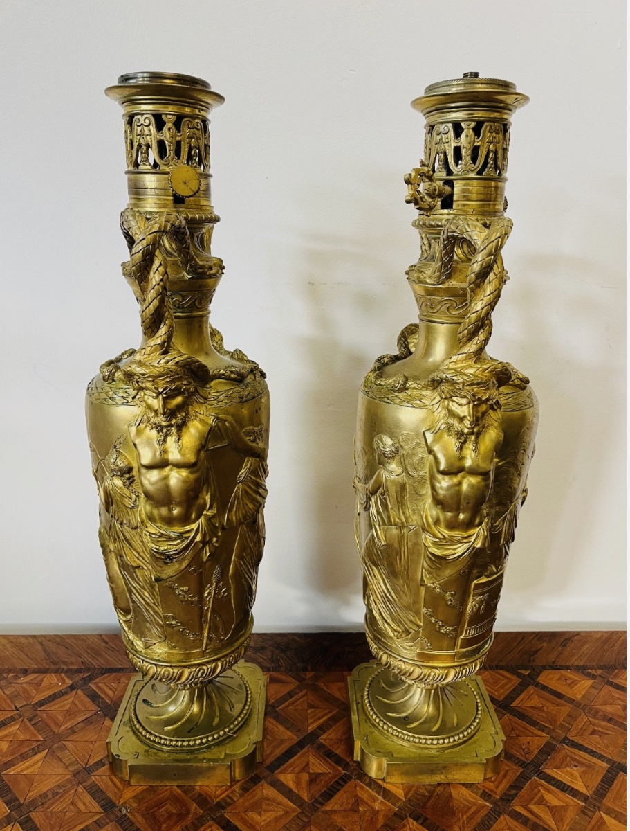 Pair Of Gilt Bronze Vases – 698008-photo-4