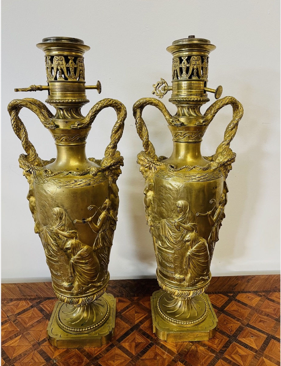 Pair Of Gilt Bronze Vases – 698008-photo-1
