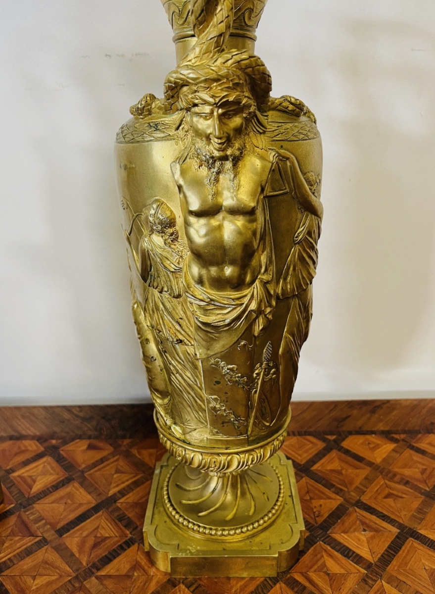 Pair Of Gilt Bronze Vases – 698008-photo-3