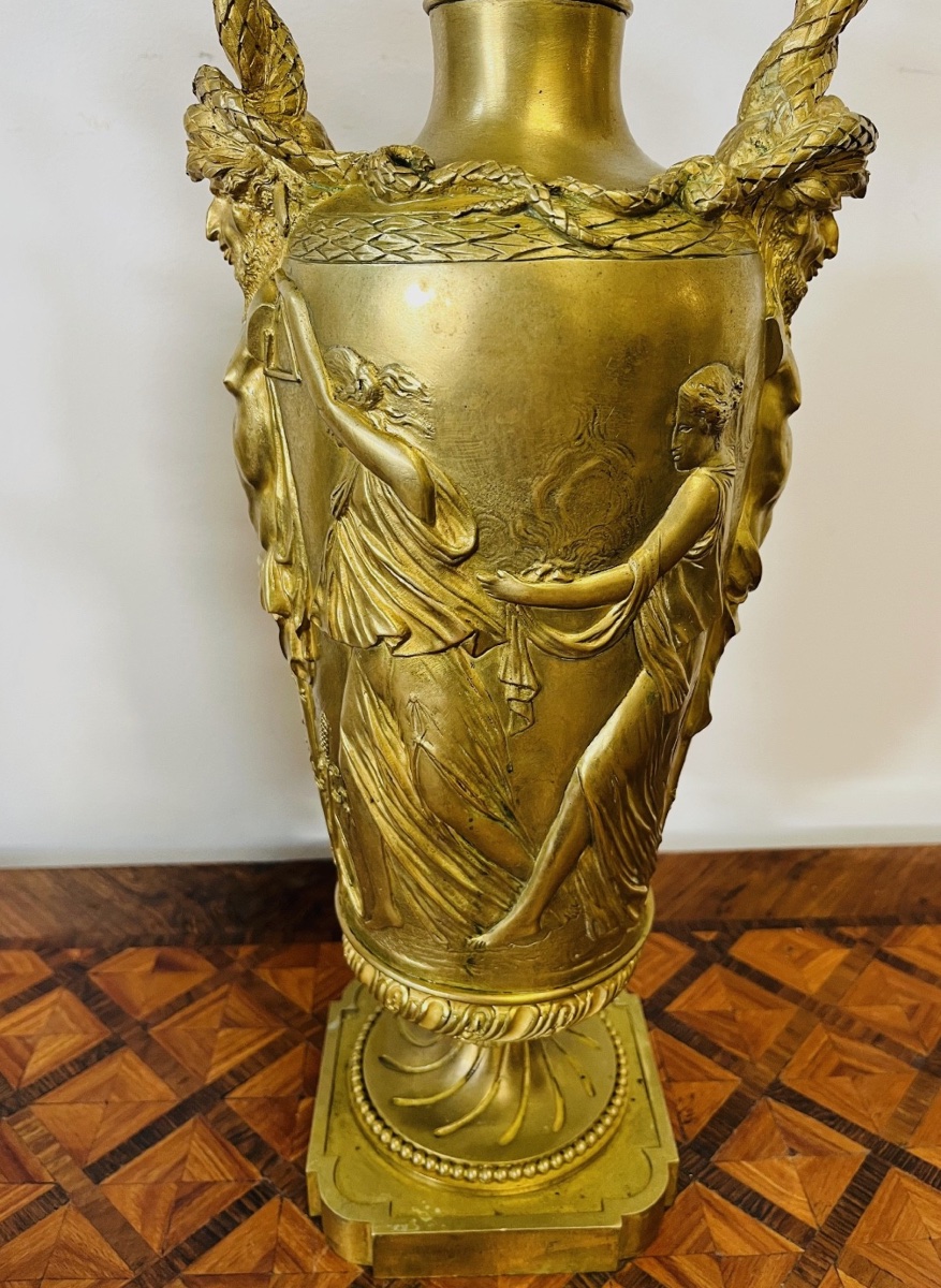 Pair Of Gilt Bronze Vases – 698008-photo-4
