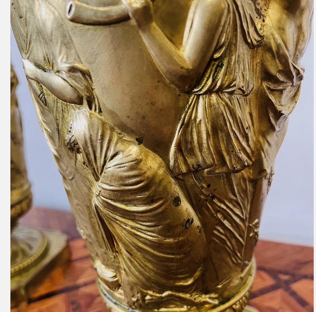 Pair Of Gilt Bronze Vases – 698008-photo-8