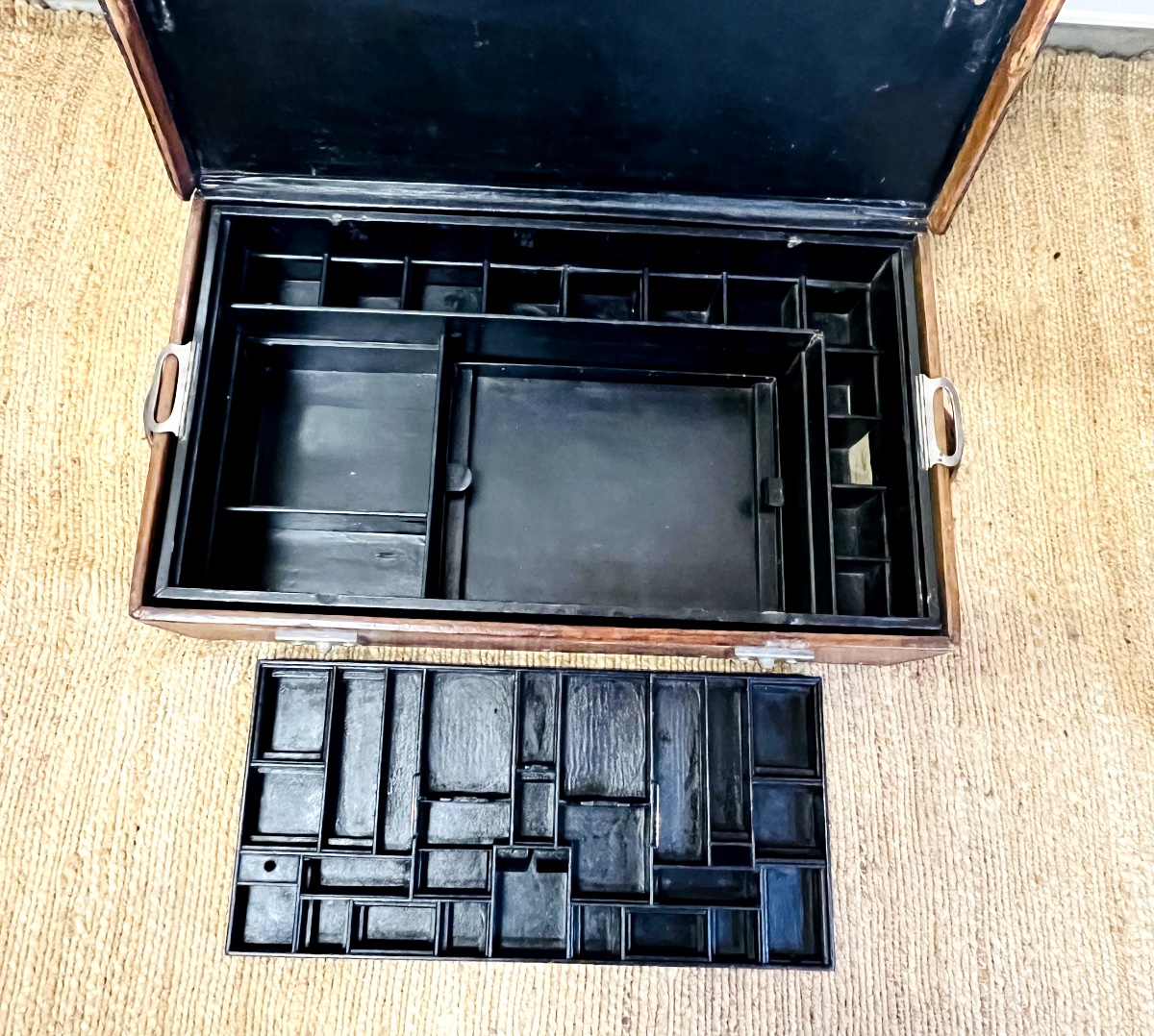 Grande malle en cuir de la maison Gustave Keller-photo-3