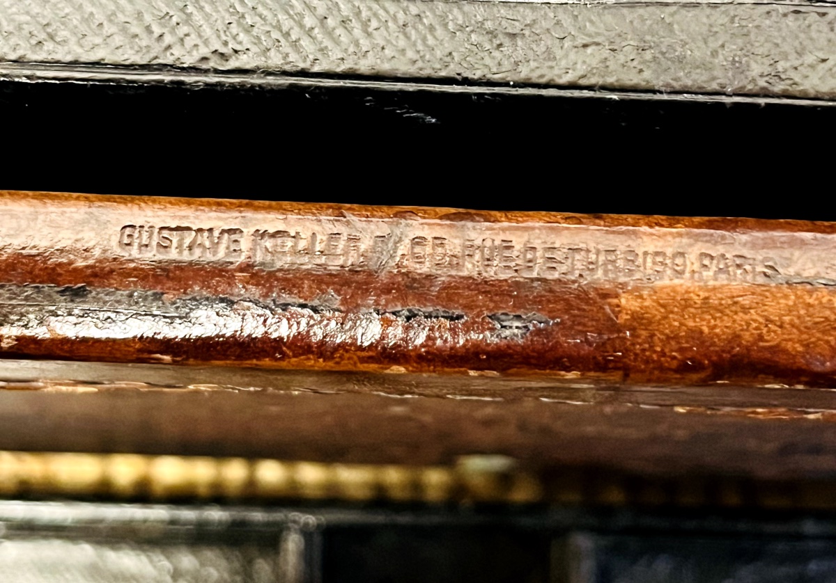 Grande malle en cuir de la maison Gustave Keller-photo-5