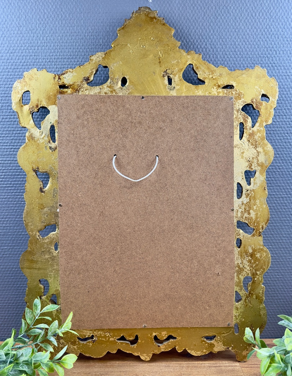 Antique Louis XV Style Mirror In Carved And Gilded Wood-photo-4