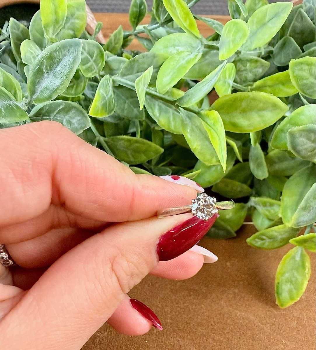 Bague solitaire en or 18K et diamant-photo-1