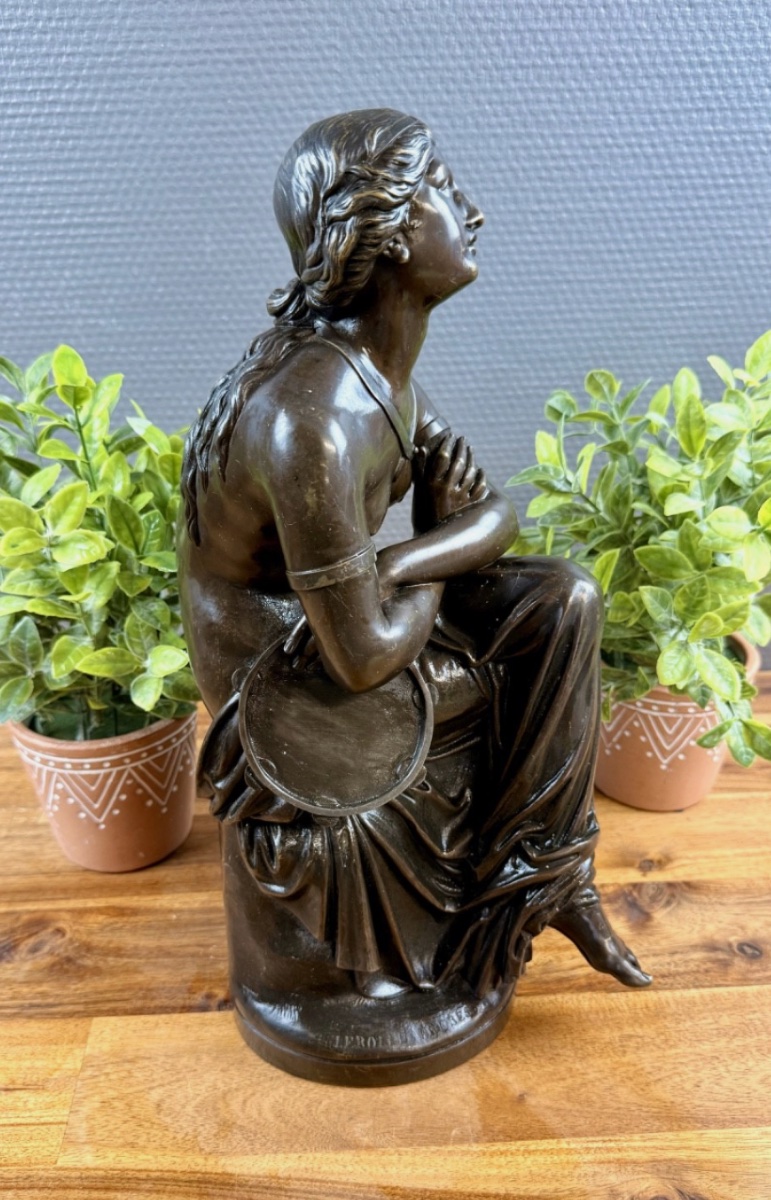 Sculpture en bronze Esmeralda par Jan Josef Jaquet (1822-1898)-photo-1