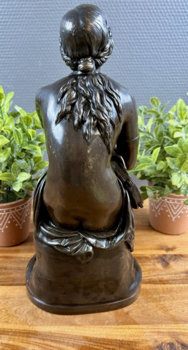 Sculpture en bronze Esmeralda par Jan Josef Jaquet (1822-1898)-photo-3