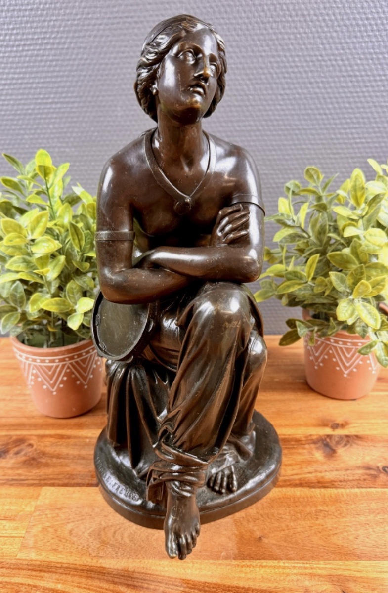 Sculpture en bronze Esmeralda par Jan Josef Jaquet (1822-1898)