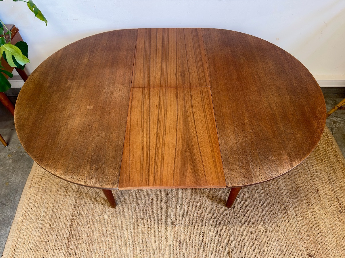 Table scandinave extensible en teck – années 60-photo-2