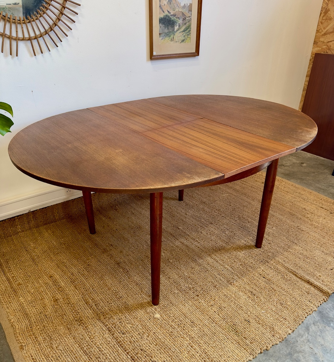 Table scandinave extensible en teck – années 60-photo-3