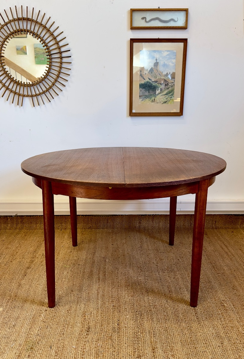 Table scandinave extensible en teck – années 60-photo-3